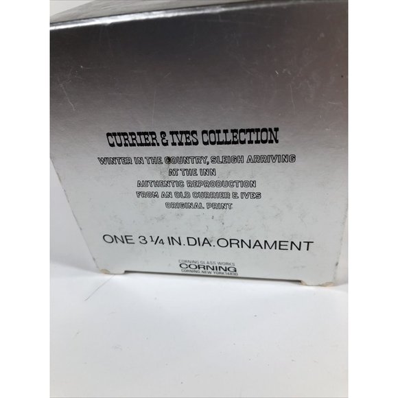 Currier and Ives Winter In The Country Christmas Ornament Bulb 3.1/4” Corning - Picture 9 of 9